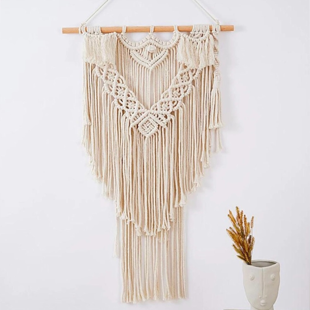 SET OF 2 Nordic Large Macrame Wall Hanging Tapestry Wall Decor Fringe Woven NEW